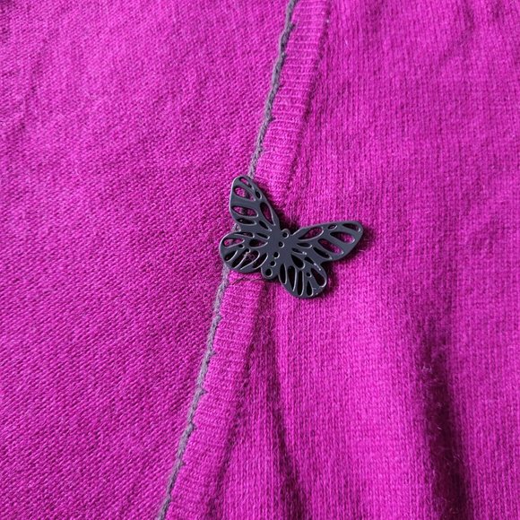 MNG fuchsia angora-blend cardigan (Size S) - Picture 5 of 10